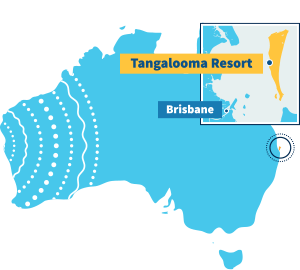 Tangalooma australia location Map